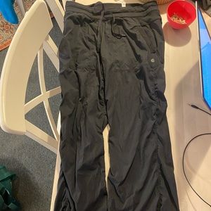 Black Lululemon straight leg dance pants